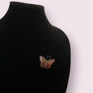 Vintage butterfly multicolored pin